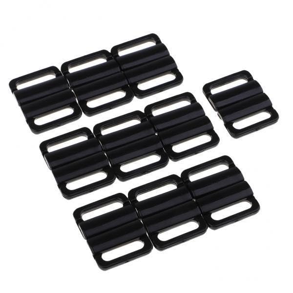 FABLOFT® 5X Bikini Bra Clips Hook Swimwear Clicker Bikini Accessories 14mm Black-image-16