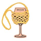 Crochet Wine Lanyard Holder | Wine Lanyard, Wine Festival Lovers Gifts (Gold)
