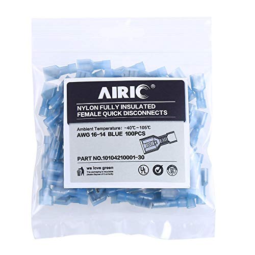 Airic 10104210001-30 Blue Female Spade Connector 16-14 Awg thumb #6