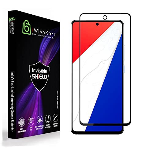 Image of ViS compatible with Realme C55 5G Smartphone Tempered Glass [With Warranty] Screen Protector Guard Full Edge To Edge 9H Full Glue Fhd With Easy Installation Kit-Pack Of 2