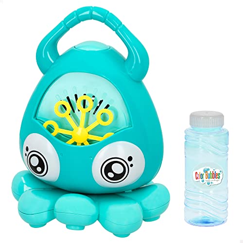 COLORBABY 49518, Pompas de jabón Pulpo, CB Toys, Pomperos para niños electrónico, Recomendado a Partir de 3 años, Juguetes Exterior, Máquina Burbujas, Regalos Infantiles