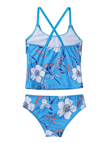 iiniim Kids Girls Criss Cross Flounce 2 Piece Bikini Set Tankini Top Underwear Swimsuit Swimwear4