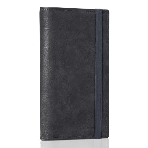 Image of CASMONAL Checkbook Covers for Personal Checkbook Holder RFID Premium Vegan Leather Checkbook Cover for Duplicate Checks