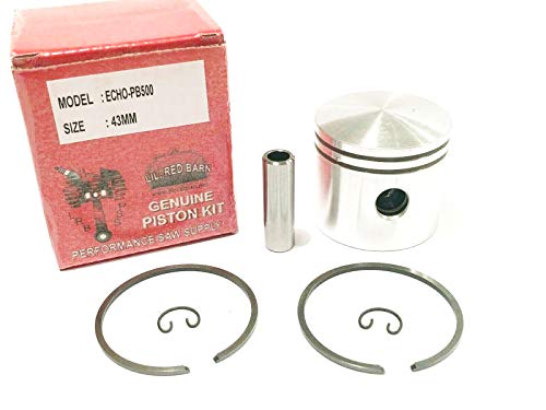 Lil Red Barn Piston Kit fits Echo PB-500T PB-500H PB-508RT for Backpack Leaf Blowers, 43mm, Replaces Part # P021045170