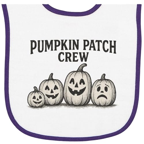 inktastic Pumpkin Patch Crew Halloween Family Fun Baby Terry Cloth Bib