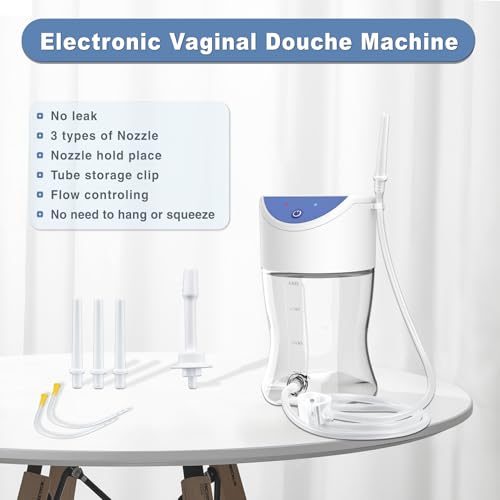 Electric Enema Bottle Set, TopQuaFocus Colon Cleanse Enema Kit for Women and Men, Feminine Care Douches with 3.96ft Silicone Hose, Automatic Organic Home Coffee Colonic Cleansing Enemas-BPA Free - Thumbnail 3