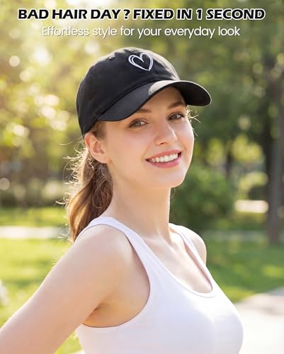 Image of American Trends Womens Baseball Caps Cute Heart Dad Hat, Adjustable Cotton Unisex Cap for Workout, Golf & Everyday Wear