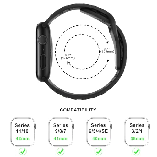 Anlinser Bands Compatible with Apple Watch Band for Women Men 42mm 41mm 40mm 38mm, Soft Sport Loop Waterproof Strap for iWatch Series 11/10/9/8/7/6/5/4-1 SE, Army Green - image 5