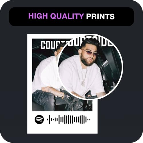 Image of Karan Aujla Poster | Karan Aujla Mini Poster Kit (Set of 18) | Punjabi Singer Karan Aujla (8 x 6 cm) with Spotify Codes | Posters for Phone Accessories, Bedroom, Office, room decoration (C 029)