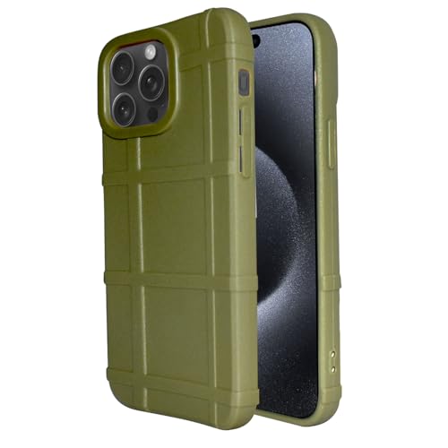 Image of Amazon Brand - Solimo Shockproof Back Case Cover for Apple iPhone 15 Pro Max | 360 Degree Protection | Slim Protective Case | Anti-Scratch Tough TPU Case for Apple iPhone 15 Pro Max (Green)