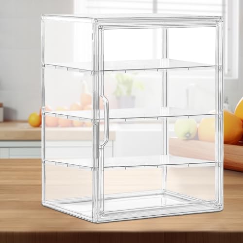 Vitrina de postre de 4 pisos para mantener los panecillos del desayuno siempre frescos 7