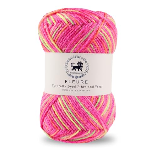 Image of Nestnhaven Acrowools Fleure Hand Knitting and Crochet Yarn. Pack of 1 Ball - 100gms. Shade no - NNHF (Multicolor22) | (200 Gm)