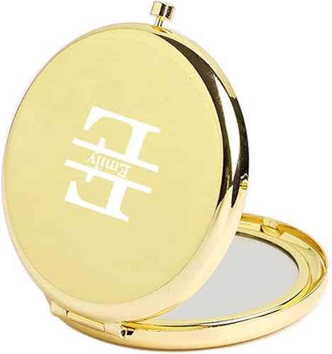 Miniatura 8 de Espejo compacto personalizado, espejo plegable redondo de doble cara, aumento 1X2X, regalo personalizado para mujeres y niñas, propuesta de dama de