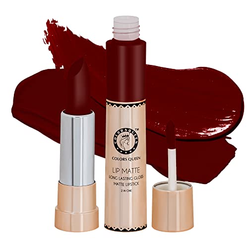 Image of Colors Queen 2 in 1 Matte Lipstick | Lip Matte | Long Lasting Gloss, Waterproof, Non Transferable| (38 - Russian Red)