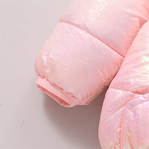 Niceclould Winter Coat Toddler Kids Solid 3D Bear Ear Hooded Padded Jacket Outfit Body Girls Snow Warm Clothes Outerwear(A-Pink,12-18 Months) #TOP3