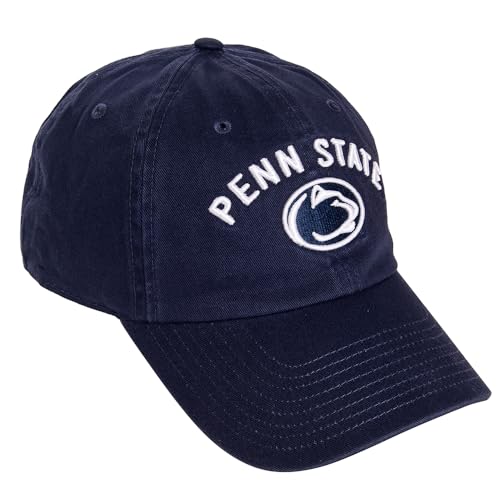 Desert Cactus Penn State University Baseball Hat Pennsylvania PSU Nittany Lions Brimmed Embroidered Hats Cap Adjustable Cloth Strap Adult (Style D1)