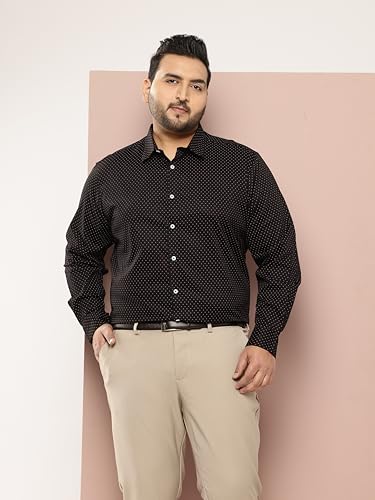 Image of Thomas Scott Men's | Plus Size | Printed | Regular Fit | 100% Cotton | Long Sleeve | Formal | Shirt for Men