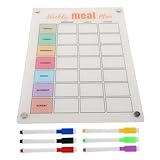 COOPHYA Magnetische Kühlschranktafel mit Abwischbarem Planer Wiederverwendbare und Wochenplanung Markern für Büro und Restaurant zur Terminverwaltung und Erinnerung