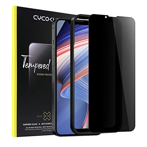CYCOKLY iPhone16e/iPhone14/iPhone13 /iphone13pro用(6.1インチ)ガラスフィルム 覗き見防止 【25° プライバシー保護】 2.5D 全面保護 日本製素材旭硝子製 防塵 硬度 9H 指紋防止 自動吸着 気泡防