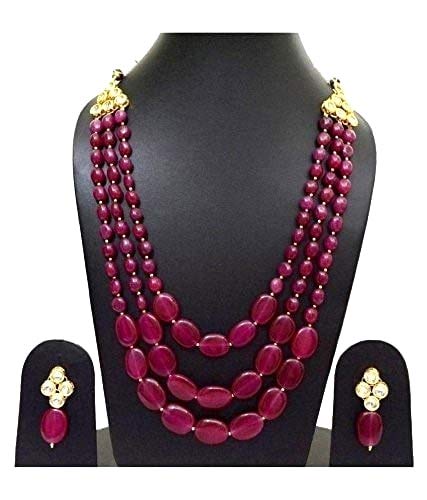 Big Beads with AC KUNDAN Necklace Set 