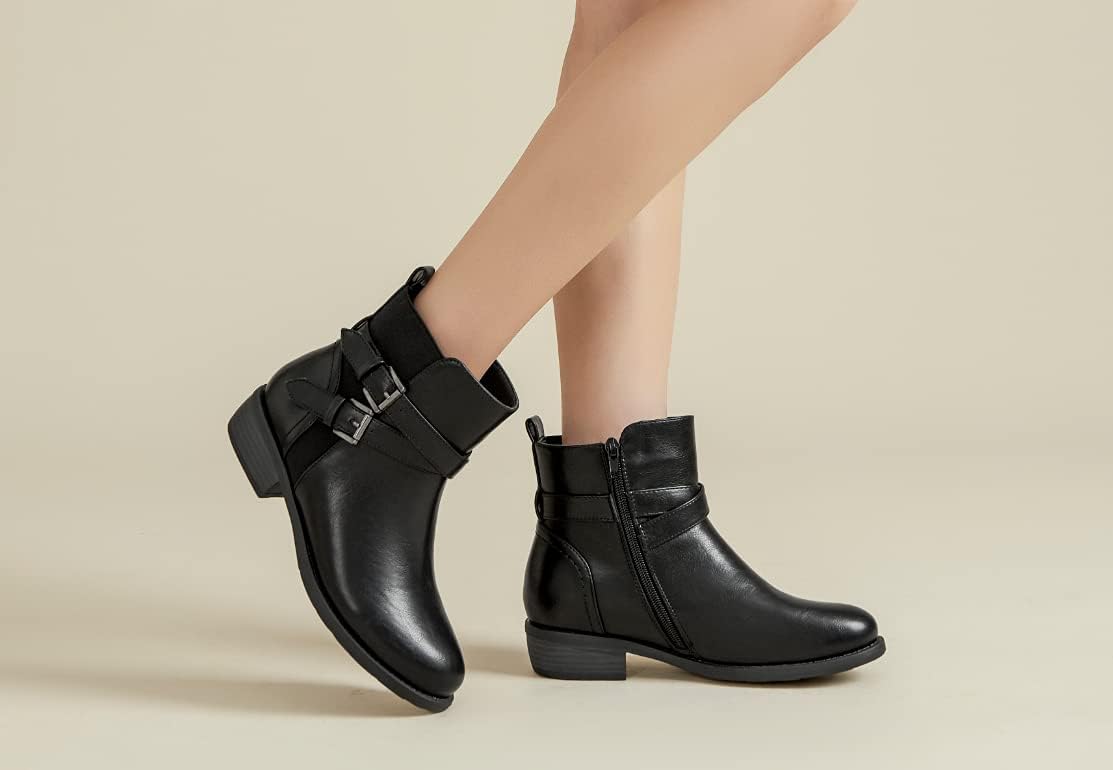 VJH confort Women's Ankle Boots,Round Toe Low Heel Comfort Elastic Booties...  - Picture 12 of 30