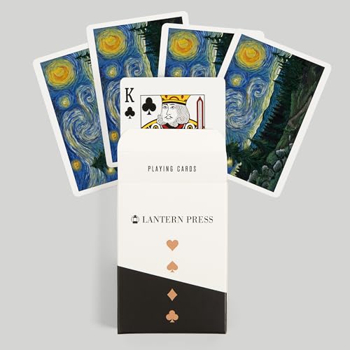 Lantern Press Barajas Póker 52 Cartas Van Gogh Starry Night miniatura 6