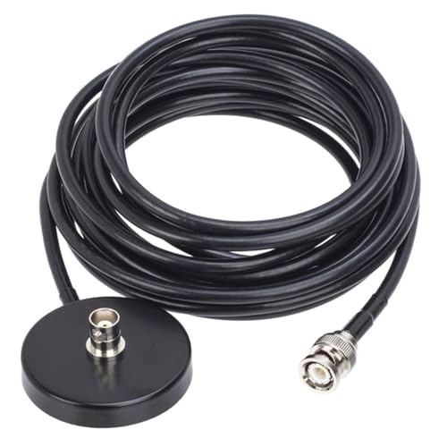 SHINEOFI Base Magnética para Antena con Cable Soporte de Montaje para Radio Móvil y Transceptor Portátil Compatible con Radio CB y Equipos de Radioaficionado