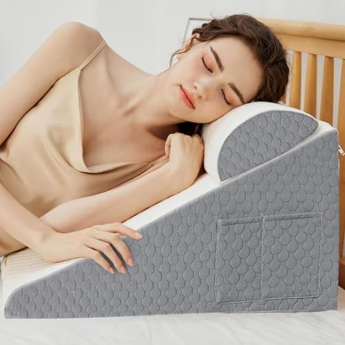Bed Wedge Pillow for Sleeping Hypoallergenic 30Triangular Wedge Pillow