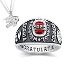 PJM Customized Sterling Silver or 10 KT Gold Ladies High School and College Class Ring – Royal Colle