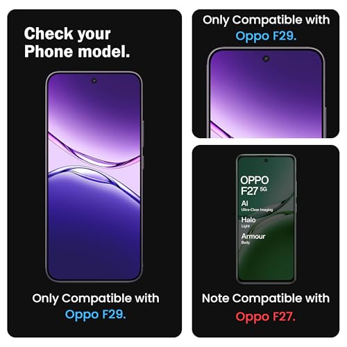 Image of ArmourPro Military Grade Gorilla Tempered Glass Screen Protector Compatible for Oppo F29 with Edge to Edge Coverage, Cable Protector and Easy Installation kit (6.7 Inch)