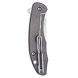 Spyderco 4013211 Mantra 2 Stonewashed BLD Folding Knife, Titanium, 3.22 - Inch
