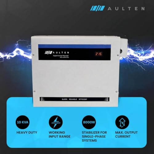 AULTEN Mainline 10 KVA 8000W Voltage Stabilizer (Grey) - Image 4