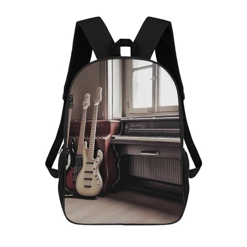 Mochila para guitarra informal impermeable de 17 pulgadas Estilo 15 para hombres y mujeres