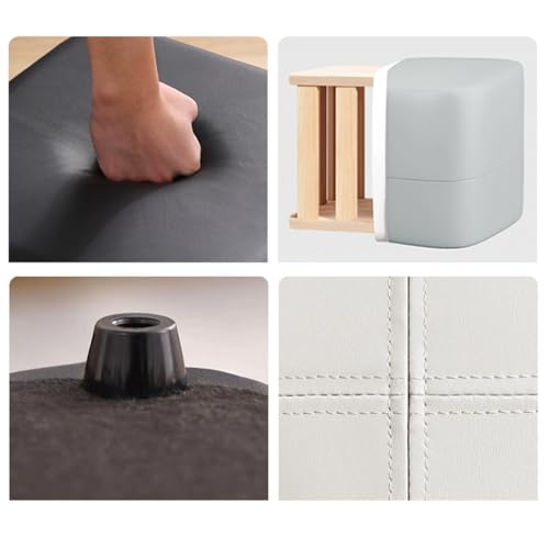 Taburete de comedor compacto en madera maciza para ahorrar espacio 7