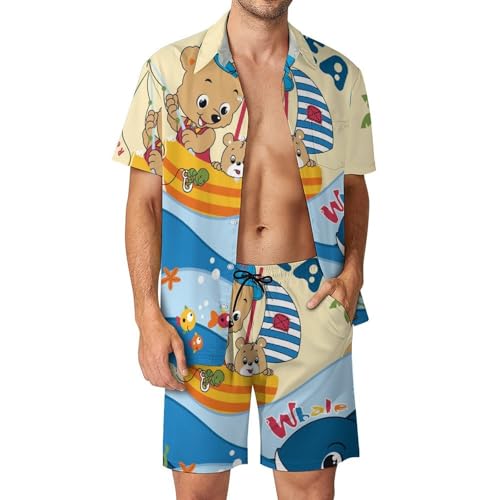 Pantalon de plage et chemise hawaïenne homme pour éviter les coups de soleil avec style