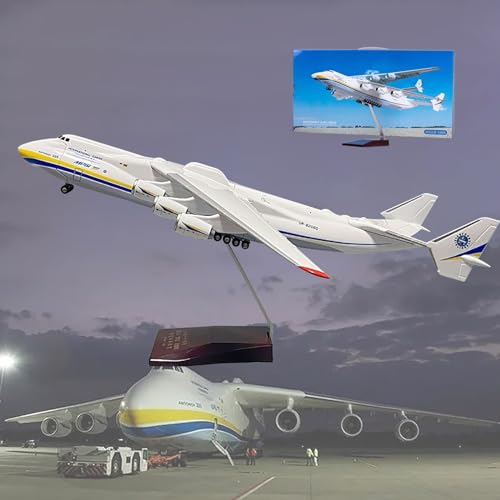 JotuDe 1:200 An-225 Modelo Antonov Avión Modelo De Avión De Resina Ucrania Pintado Mriya Transporter Cabina Abrible Modelo De Avión Fundido A Presión For Colección Regalo De Festival (16.5 In)