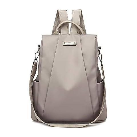 DEELIN New School Bags Fashion Neutral Backpack Bag Shoulder Lightweight Canvas School Bags for Girls Boys Handbag College Large School Backpack (R-Khaki) Cover