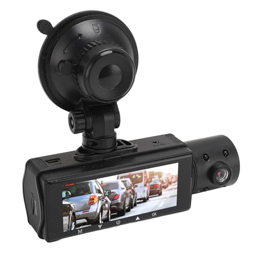 Cámara para salpicadero de coche con sensor G, triple lente HD y vigilancia en carretera 3
