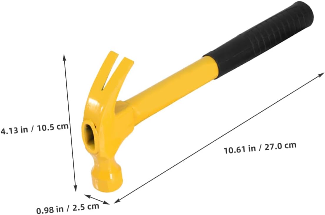 Claw Hammer Nailing Hammer Integrated Steel Handle with Wall Nail Remover for Woodworking and Construction Tools