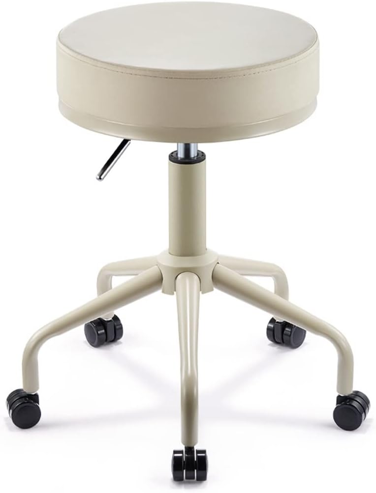 Rotating Low Stool Rolling Stool Chair, Garage Shop Roller Seat, Adjustable Pneumatic Mechanic Stool, 360 Degree Swive Casters Chair, Round for Mechanic Stool for Workshop, Crawl Roller Chai