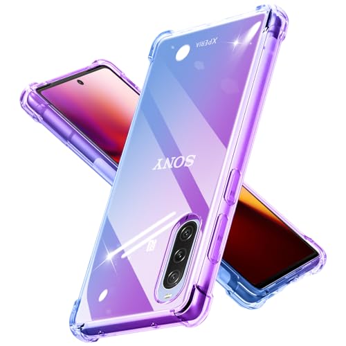 PNEWQNE �Ή�Xperia 10 V �p�̃P�[�X �O���f�[�V���� �N���A �S�ʕی�J�o�[ �ϏՌ� �Ռ��z�� tpu �ϐk �\�t�g�y�� ���^ SO-52D SOG11 �P�[�X �ČRMIL�K�i ���� �ϋv ���ϖh�~ �w��h�~ �l�C �g�уJ�o�[ ��+�� W