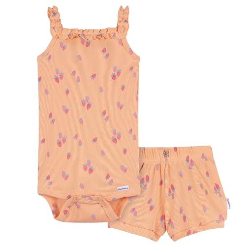 Image of Gerber Baby Girls' Bodysuit and Shorts Set