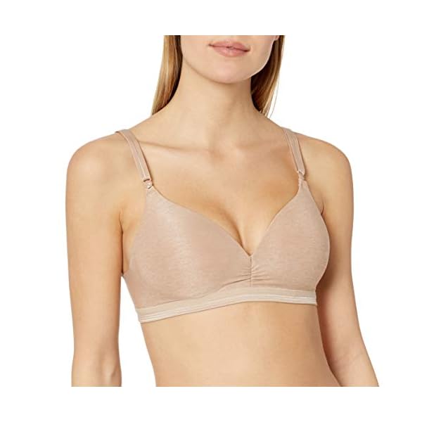 Warners-Womens-Play-It-Cool-Wire-Free-Contour-Bra-with-Lift Warner's Women's Play Stay Cool and Dry Wireless Lift Comfort Bra RN3281A, Toasted Almond, 36A