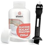 GLEAN Silicone Removal Gel & Sealant Remover Kit | 250ml | 10Pc Grout Tool Set | 3-in-1 Caulk Finishing & Sealant Removal Tool | Silicone For Bathroom Remover Kit