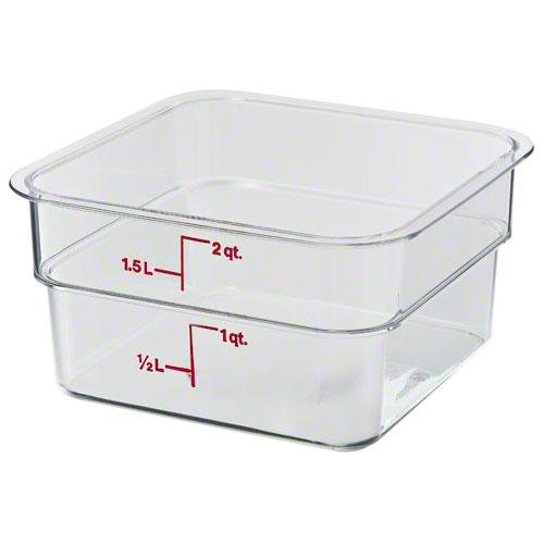 Cambro2 qt Polycarbonate Food Storage Container - Camwear CamSquare (Set of 6) [2SFSCW-135]