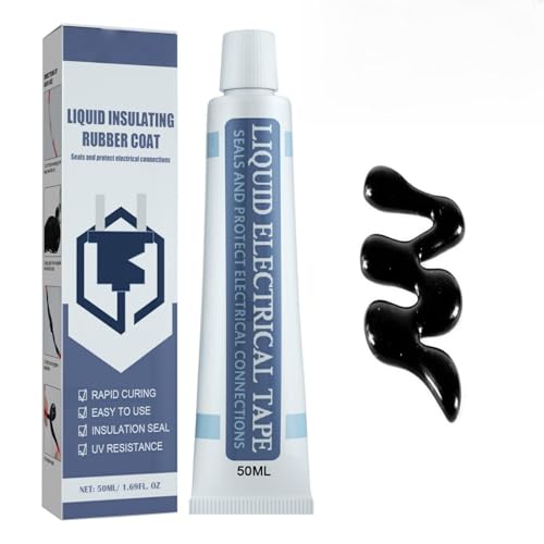OliveBreeze Flüssiges Isolierband 50ml – Wasserdichter Isolierkleber & Flüssiggummi zum Abdichten und Isolieren, schnelltrocknend für Innen- und Außenbereich, Elektroreparatur, Kabel und Draht