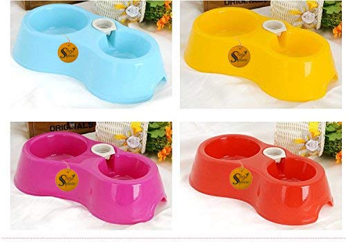 Sage Square Pets Food and Water Bowl Feeder for Small Medium Dogs & Cats (Random)