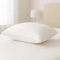 Travesseiro Pena de Ganso Fibras Importada Branco Macio Confortavel Antialergico Pluma De Ganso