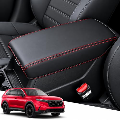 Great-luck PU Leather Armrest Cover for Honda CR-V 2023-2026