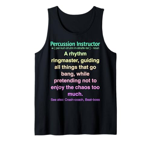 Instructor de percusión divertido Camiseta sin Mangas